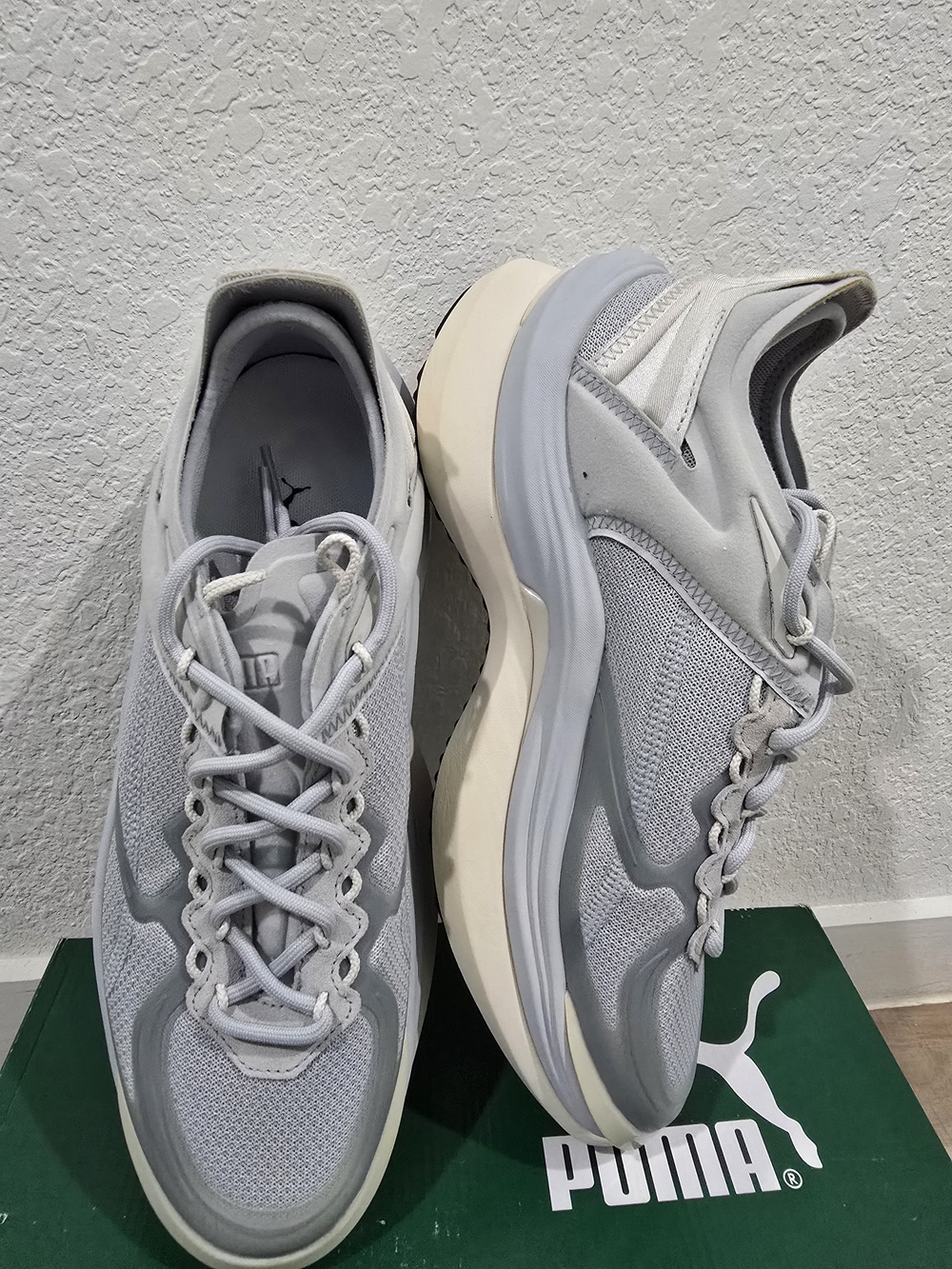 Men's Puma Variant Nitro Sci- Tech Light Gray Performance Running Shoes - Picture 5 of 9